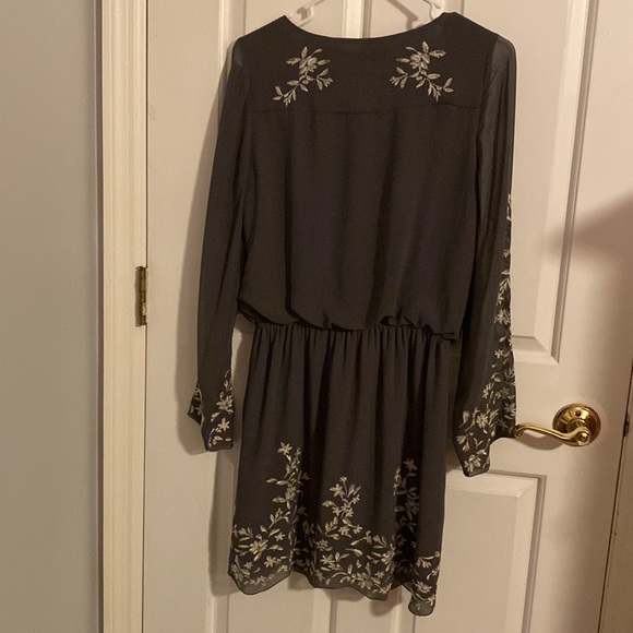 White House Black Market: Graphite in color with silver floral appliqué. - Picture 6 of 6